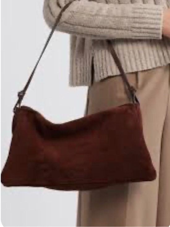 STAUD Handbags - STAUD WALLY BROWN MAHAGONY SUEDE SHOULDER HANDBAG $425
